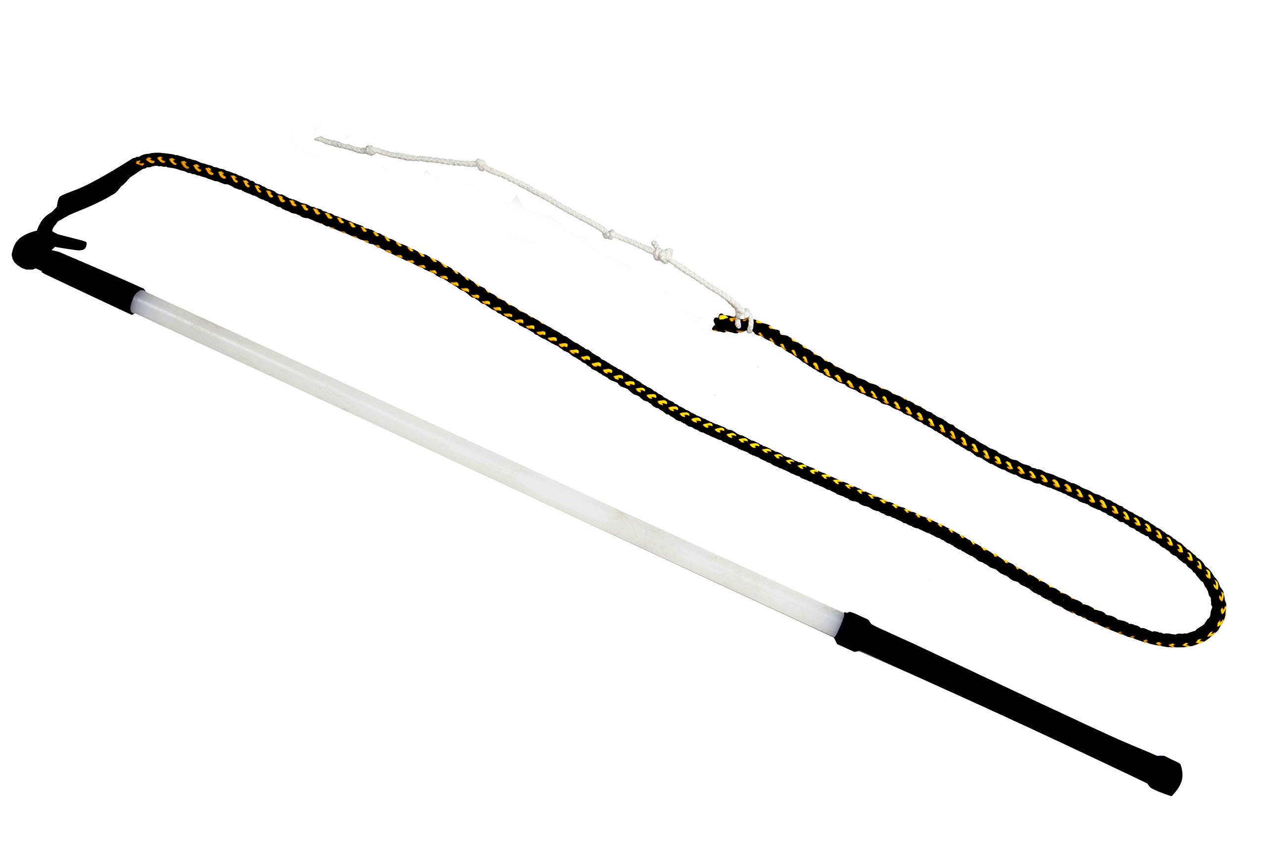 Dingo Gear Shooting Whip From Synthetic Material with Cord End For Dog Training S02634,Black, White And Yellow,