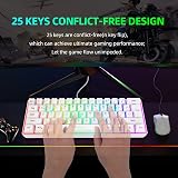 Snpurdiri 60% All-White Keyboard RGB Backlit UK Layout USB-C Cable view 6