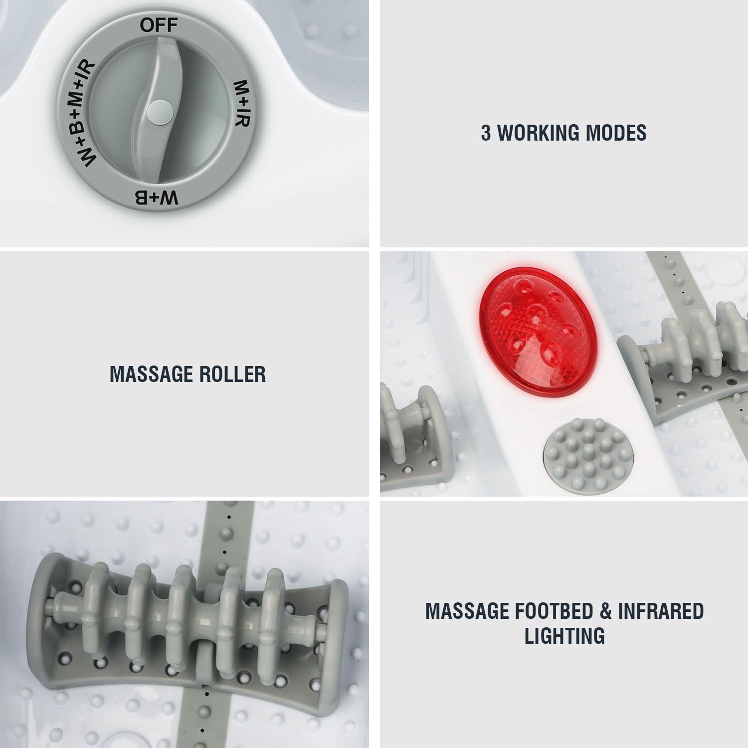 Hangsun Foot Spa Bath Massager with Bubbles and Vibration Pedicure Spas