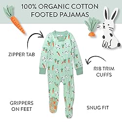 HonestBaby Non-Slip Footed Pajamas One-Piece