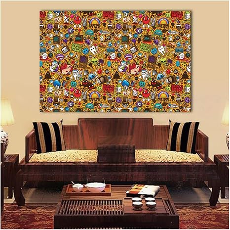 Niemengzhen Druck Auf Leinwand Pop Art Andy Warhol Leinwandbilder Wandkunst Bilder Fur Wohnzimmer Abstrakte Kunst Cuadros Dekoration Druck Poster 50x70cm Kein Rahmen Amazon De Kuche Haushalt