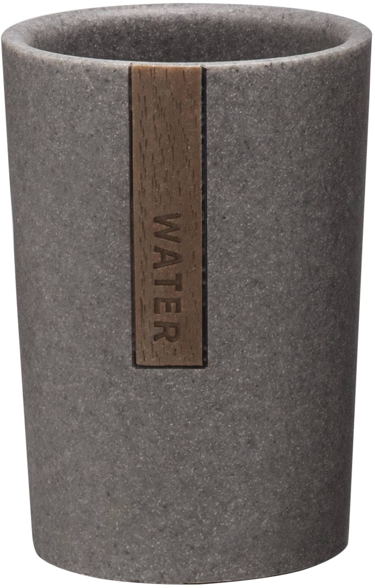 Sealskin Pierra Tumbler, Polyresin, Grey, 8.1 x 10.8 x 7.3 cm