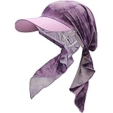ZLYC Women's Chemo Headwear Brim Lightweight Beanie Hat Pre Tied Head Scarf Headwraps