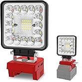 T-SUN 55W Work Light for Milwaukee 18V/20V Battery(Not Included), Cordless Portbale LED Light with 3 Modes, USB & Type C Charging Port Work Light for Garage, Car Repair, Emergency and Job Site