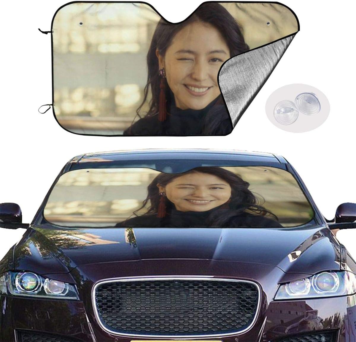 Amazon 長澤まさみ 1 車用 サンシェード 自動車カバー プライバシー保護 車中泊 仮眠 盗難防止 車カバー 防水雪対策 99 紫外線 落葉対策 Suv に適用 取り付け簡単 車種汎用 ガラスカバー 軽量 130x70cm サンシェード 車 バイク