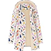 LOMON Women Waterproof Outdoor Hiking Raincoat Women Lined Rain Jacket Lightweight Hooded Jackets Trench Coats