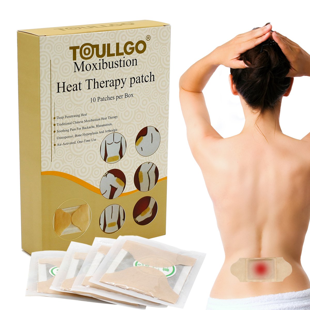 Cojín de calor Tiritas térmica Chaleco térmico palillo Lasting parche de calor