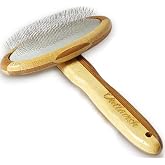 Outlavish Sheepskin Brush Rug Wool Carpet Cleaner Bamboo Wire Slicker Carding, Unmats Fur &amp; Restores Like New, Longer Prongs, Stronger Design, To Fluff Fleeces, Sherpa, Macrame &amp; Faux Fur Blankets