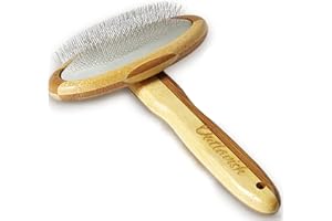 Outlavish Sheepskin Brush Rug Wool Carpet Cleaner Bamboo Wire Slicker Carding, Unmats Fur & Restores Like New, Longer Prongs, Stronger Design, To Fluff Fleeces, Sherpa, Macrame & Faux Fur Blankets