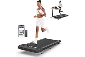 WELLFIT 10% Incline Walking Pad with Handle Bar, Foldable Treadmills for Home and Office, Under Desk Treadmill 320lbs Capacity, 3.0HP Voice Control, Portable Compact for Condo Space Saver Easy to Move