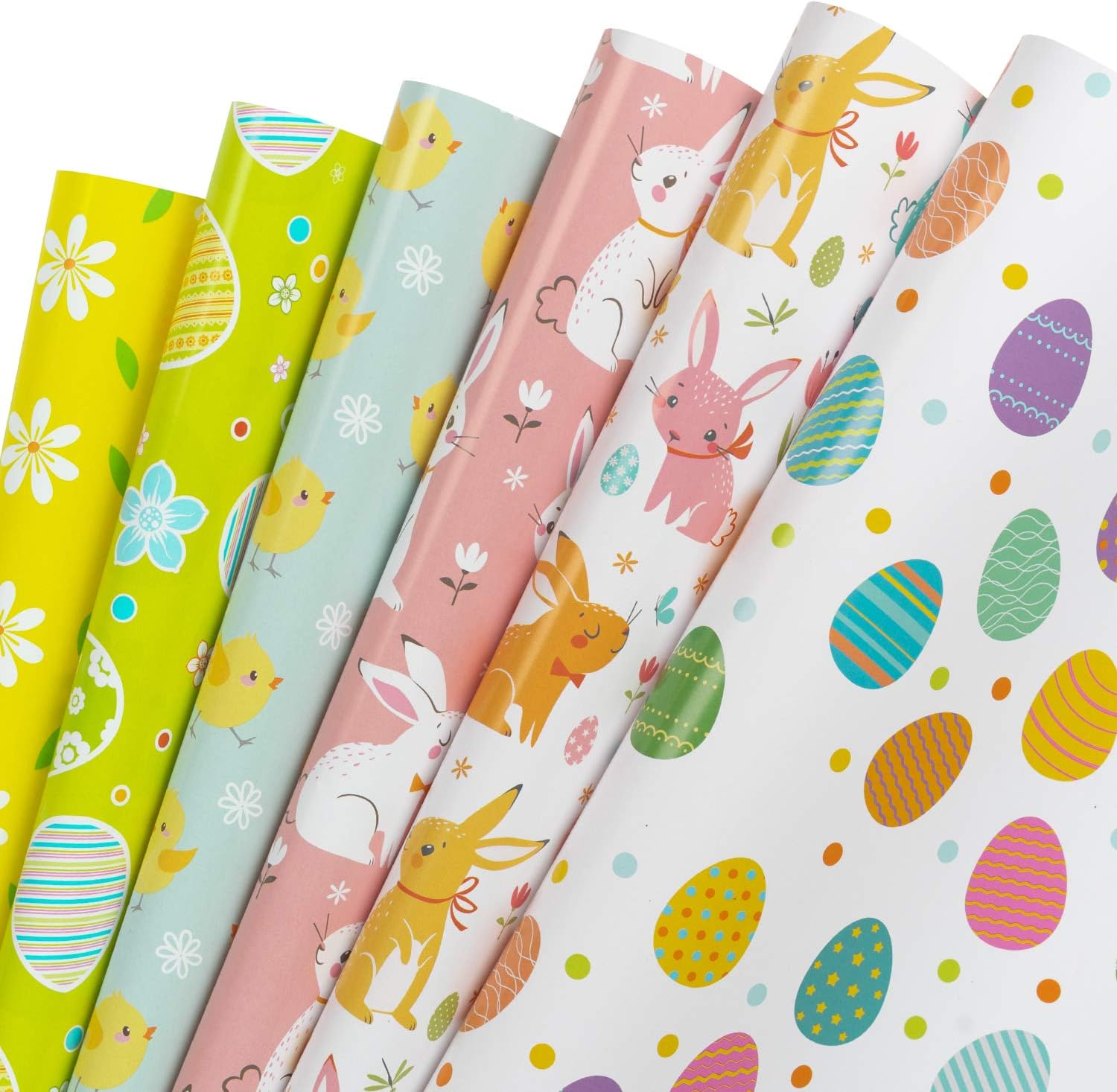 RUSPEPA Wrapping Paper Sheets Spring Easter Pattern for Birthday