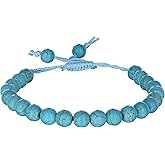 DHYANARSH Certified Turquoise Bracelet 8mm - Gorgeous Semi-Precious Gemstones Healing Phiroza Bracelet Unisex
