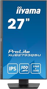 iiyama -B6 27" WQHD IPS 100Hz Monitor 2560x1440 1ms HAS view 2
