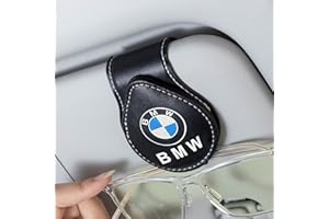 PPODKS Car Sunglass Holder, Eyeglass Holder for BMW 1 3 5 6 Series X1 X3 X7 X5 X6 Z4 7 M, Sunglass Hanger Mount for Car Sun Visor, Interior Accessories, Black