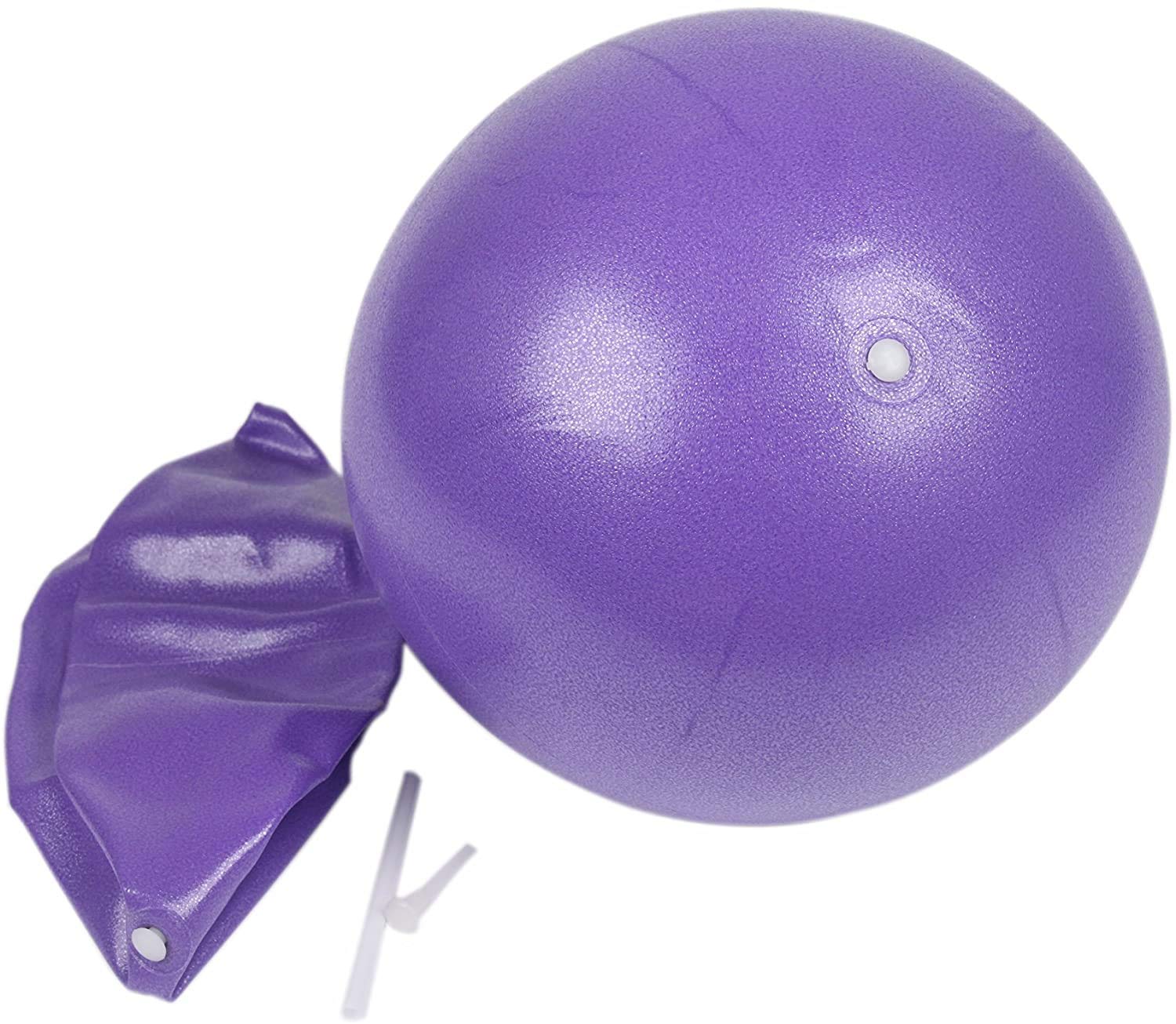 LTWHOME Exercise Pilates Yoga 23cm Purple Ball Fitness Over Ball Bender for Yoga, Barre, Training and Physical Therapy Improves Balance(Pack of 10)
