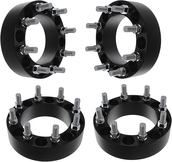 38mm (1.50") Black Wheel Spacers 4 pcs Fits GMC 3500