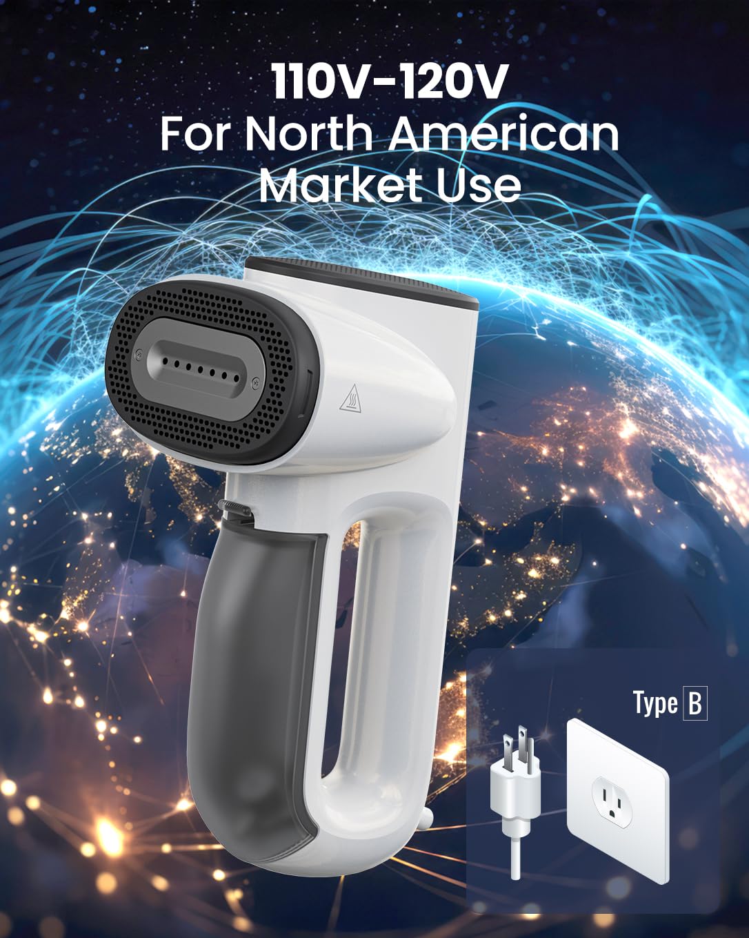 Neakasa Magic 1 Vacuum Steamer, Handheld Travel Garment Steamer for Clothes, 2300Pa Suction for Fabric Grip, Featuring Exclusive AirIron Technology (for 110-120V Use)