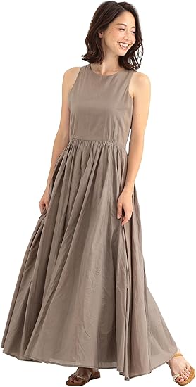 Amazon Co Jp デミルクスビームス Demi Luxe Beams ワンピース Mariha 夏のレディ ソリッドドレス レディース Grey 36 服 ファッション小物