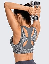 SYROKAN Sports Bras for Women High Support Mesh