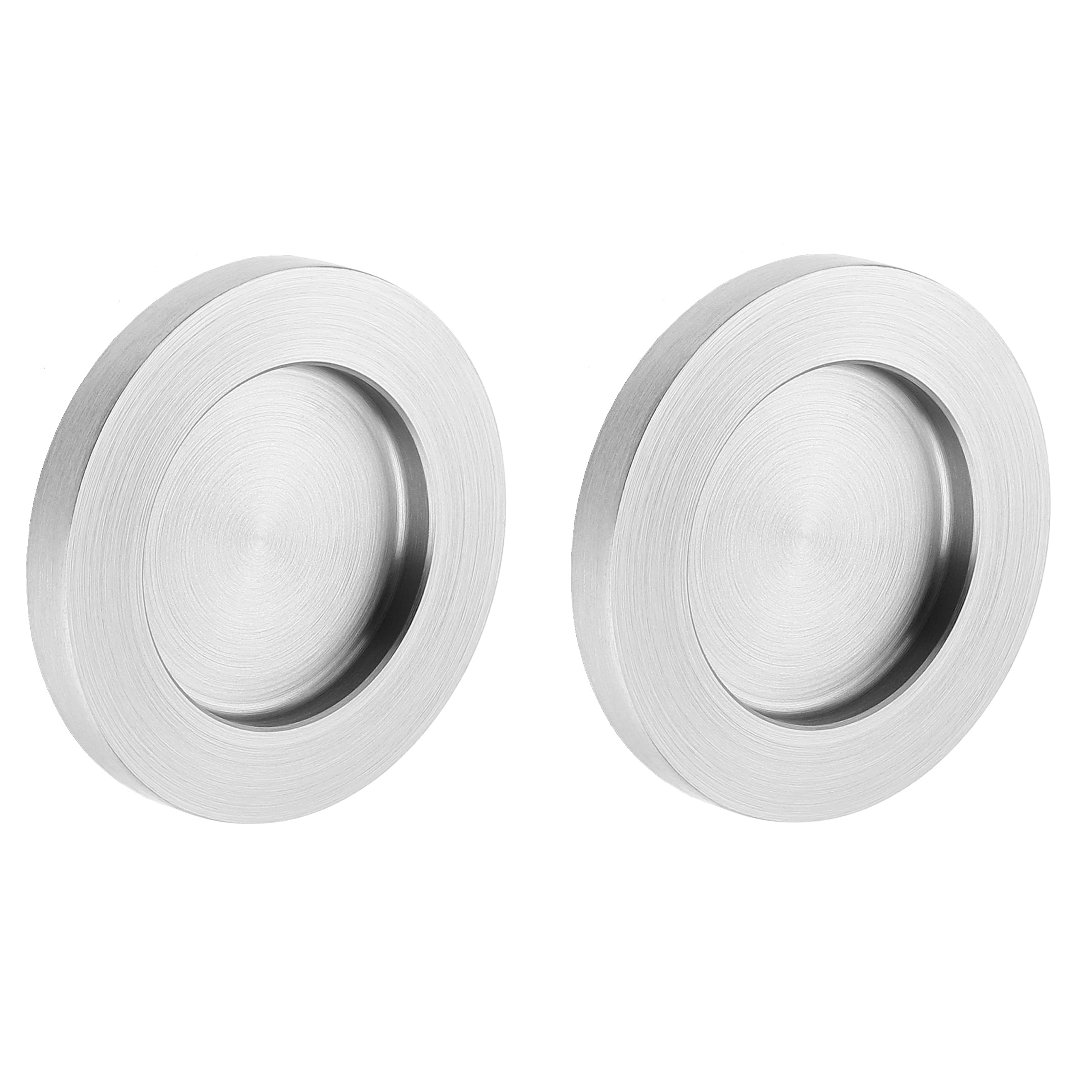 Handle for Sticking/Stainless Steel Look | Round | 70 x 10 mm 1 Pair