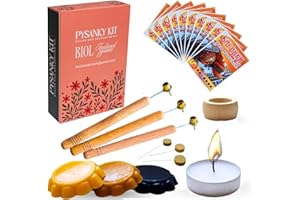 BIOL Kistka Pysanky Kit - All-in-One Pysanky Tools Ukrainian Egg Supplies - Pysanka Tools Kistkas Wax Pen Pysanky - Ukrainian