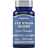Piping Rock Lutein and Zeaxanthin Supplements | 200 Softgels | with Bilberry Extract | Eye Vision Vitamin | Non-GMO, Gluten Free