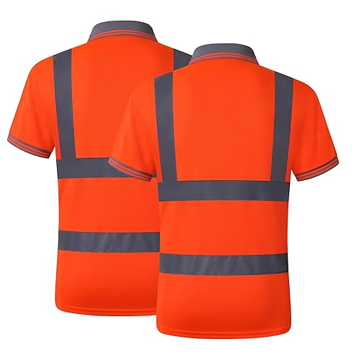 ASIPHITU High Visibility Reflective Safety Shirts for Men Women Hi