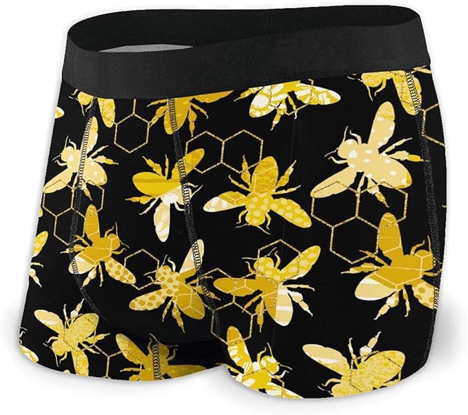Mens Honey Bee Boxer Briefs Underpants Active Performance Boxer Brief