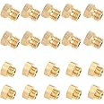 HZ-MONSTAR 20Pcs Brass Jet Nozzles, M5x0.5mm/0.68mm (10pcs) and M6x0.75mm/0.5mm (10pcs) Propane Gas Orifice Nozzle Replacement for Propane Lpg Gas Pipe Water Heater DIY Burner Parts