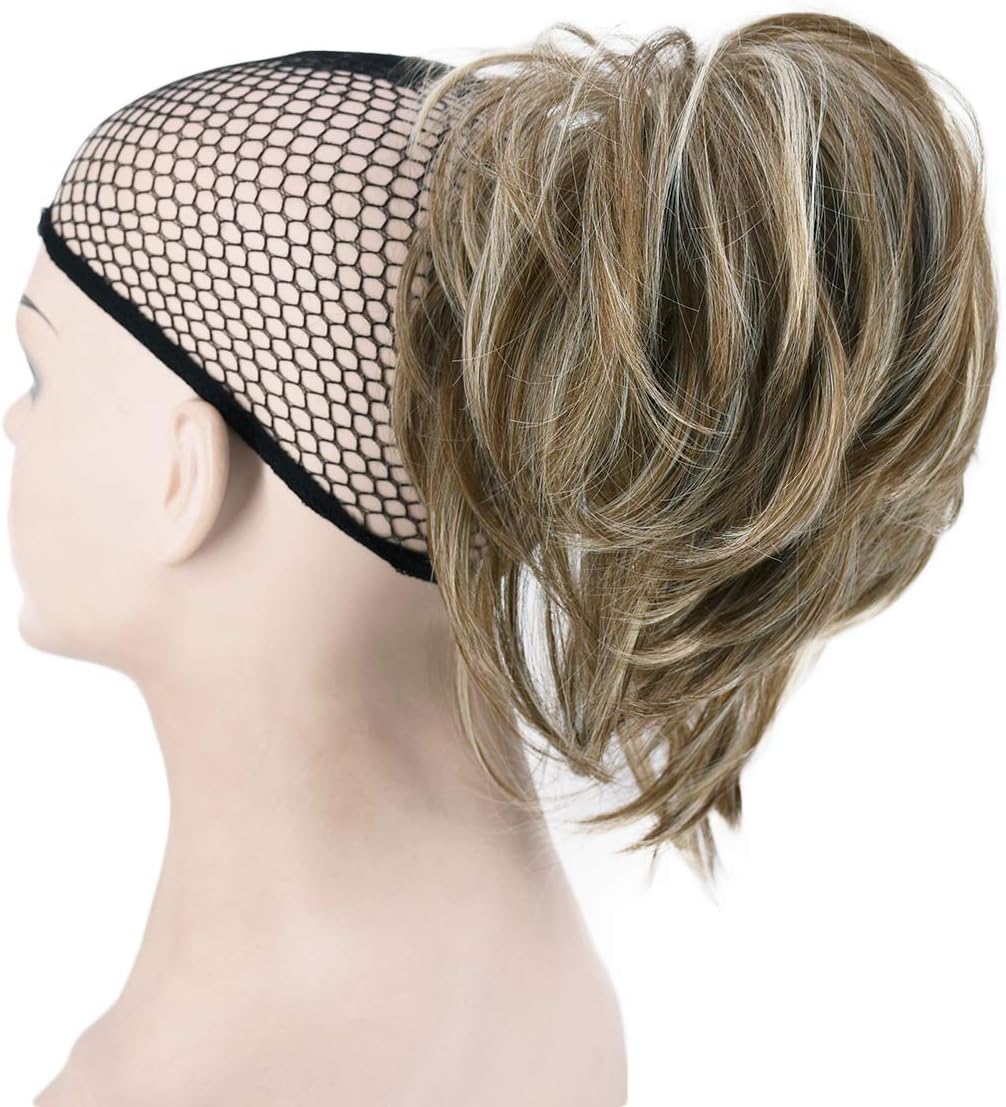Ponytail Hair Extensions Messy Short Ponytail Synthetic Hair Clip in Ponytail (10H613)