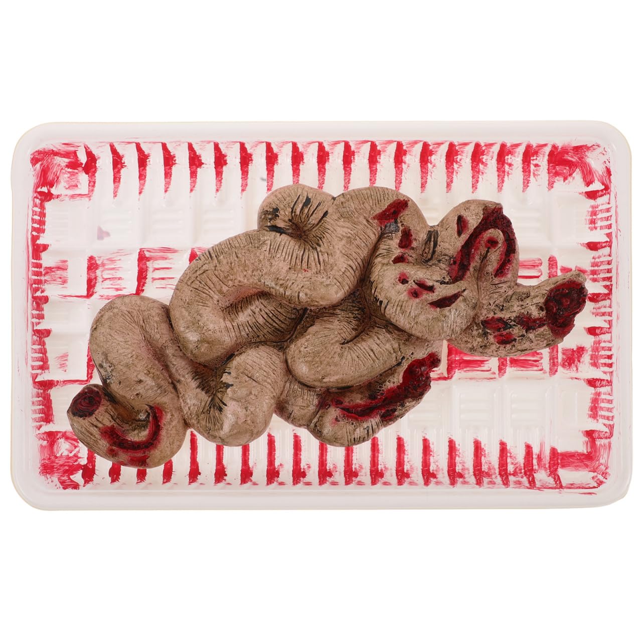 Photo 1 of FAVOMOTO Halloween Organ Intestines Prop, Horror Small Intestine Body Organ Lunch Box Halloween Horror Props Haunted House Decor for Scary Pranks Decorations