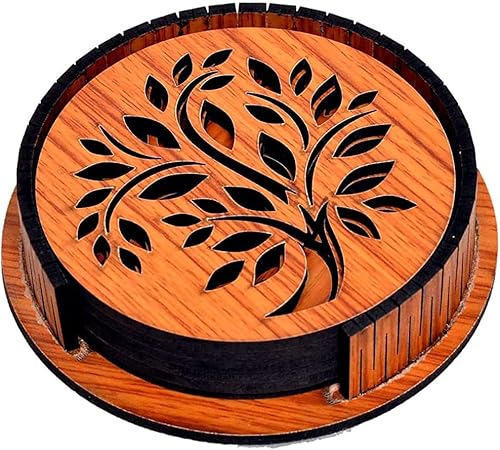 Handicraft Wooden Beautiful Juice Milk Coffee Tea Tree Shape