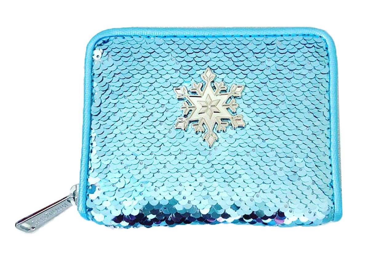 Frozen Loungefly Elsa Women's Wallet, White/Blue, Faux Leather, Standard, White, Blue, Standard, Retro, White/Blue, Standard, Retro, White/Blue, Standard, Retro