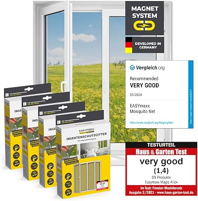 EASYmaxx Fly Screen for Windows with Magic Click 12 Magnets 150x130 cm