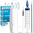 Ear Wax Removal Kit, 3 in 1 Strong Suction Ear Vacuum Wax Remover, Best Ear Wax Removal Ear Vacuums, USB Rechargeable Reusable Ear Suction Device, Electric Ear Wax Removal Tool, Ear Flushing Cleaner