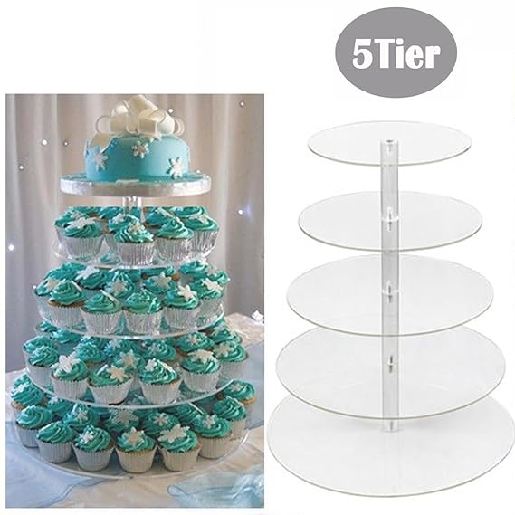 mymotto Tortenständer Runde Kuchen Hochzeitstorte Runde Kuchenständer Kuchen Gestell Hochzeitstorte Geburtstag Feier Party 3 