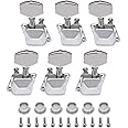 Metallor Semiclosed String Tuning Pegs Machine Heads Tuners 3L 3R Electric Acoustic Guitar parts Replacement Set of 6Pcs Chrome. (3L+3R)