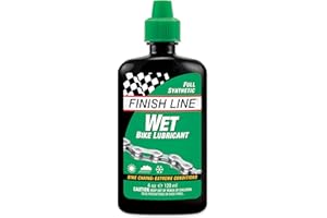 Finish Line Wet Bicycle Chain Lube, 4-Ounce Drip Squeeze Bottle