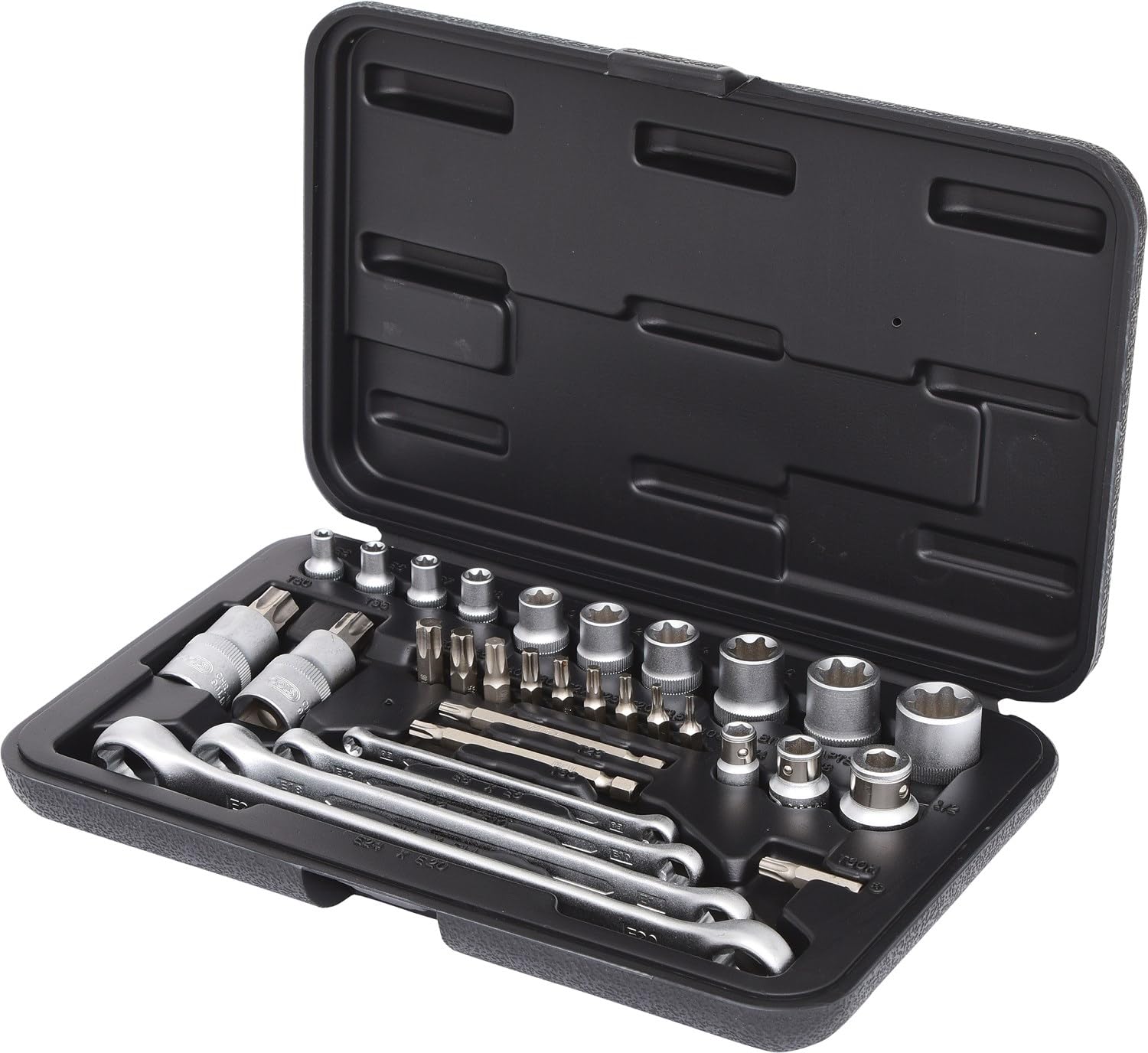 KS Tools 911.4302 1/4 x 1/2 x 3/8-inch TX Socket Set (31 Pieces)