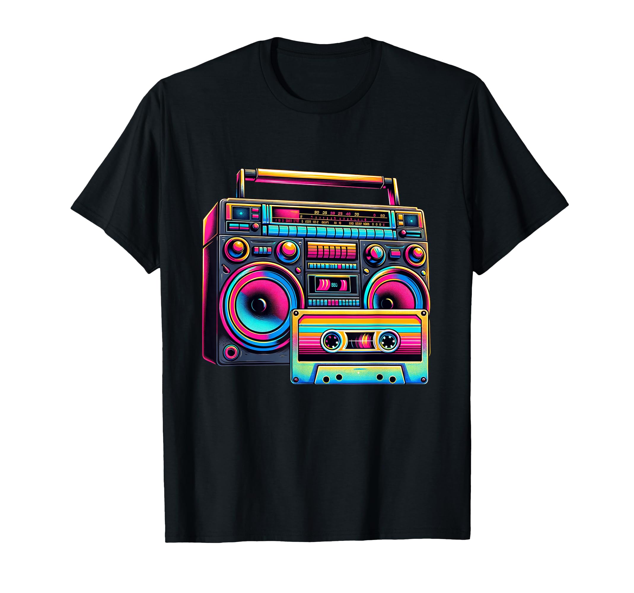 Photo 1 of 80s 90s 1980s Boombox Stereo Fashion Eighties Retro Theme T-Shirt size M
