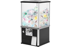 ETHEDEAL Vending Machine, 20.87" Height Candy Gumball Machine Gumball Bank for 1.18-2.17in Gadgets, Suitable for Game Stores and Retail Stores, Applicable All Coins (Black)