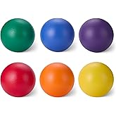 Amazon Basics Foam Dodgeballs with Mesh Storage Bag, 6-Inch Diameter, 6-Pack, for Indoor Outdoor Games, Gym Class, Playground, Safe Play