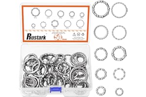 Rustark 50Pcs 10 Sizes Bike Ball Bearing Headset Retainer Assortment Kit Crank Caged Wheels Bicycle Ball Bearings Balls Bike 