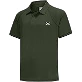 MOHEEN Men's Moisture Wicking Short Sleeve Polo Shirts UPF 50+ Lightweight Performance Golf Shirts M-6XL