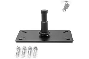 PHOCUS Photography 2" Baby Pin Wall Plate Ceiling Mount, Heavy Duty Wall Plate with 5/8" Baby Pin for Studio Lights, Softboxes, and Lighting Equipment (2" Baby Pin)