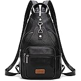 Montana West Wrangler Convertible Backpack for Women Vintage Shoulder Purses with Adjustable Sling Backpack Strap WG290-347BK