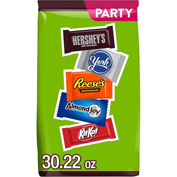 HERSHEY’S ASSORTED CHOCOLATE FLAVORED CANDY PARTY PACK, 30.22 OZ, 1.96 POUNDS