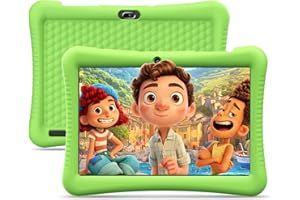 Semeakoko Kids Tablet 10 inch Android 13 with Shockproof Case, Quad-Core 32GB, 512GB Expandable, Parental Control, Pre-Installed Apps, 6000mAh Battery, Gifts for 3-12 Year Olds