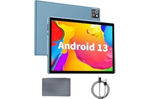 AIPROTABLET Tablet 10 inch, Android 13 Tablets, 6GB RAM 64GB ROM 512GB Expand, Quad-Core Processor, 1280x800 IPS HD Touch Screen, GPS, WiFi, Dual Camera, Bluetooth, 6000mAh Battery (Blue)