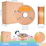 ERYONE Ultra Silk PLA Filament Rainbow 1.75mm 1kg Mountain Mirage view 6